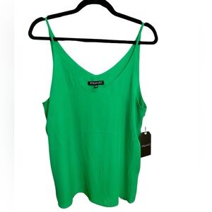 NWT Stella Luce bright green strappy top.  Size L